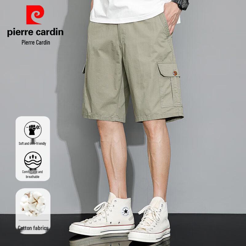 Pierre Cardin Men s 100% Cotton Elastic Waist Casual Shorts 2XL