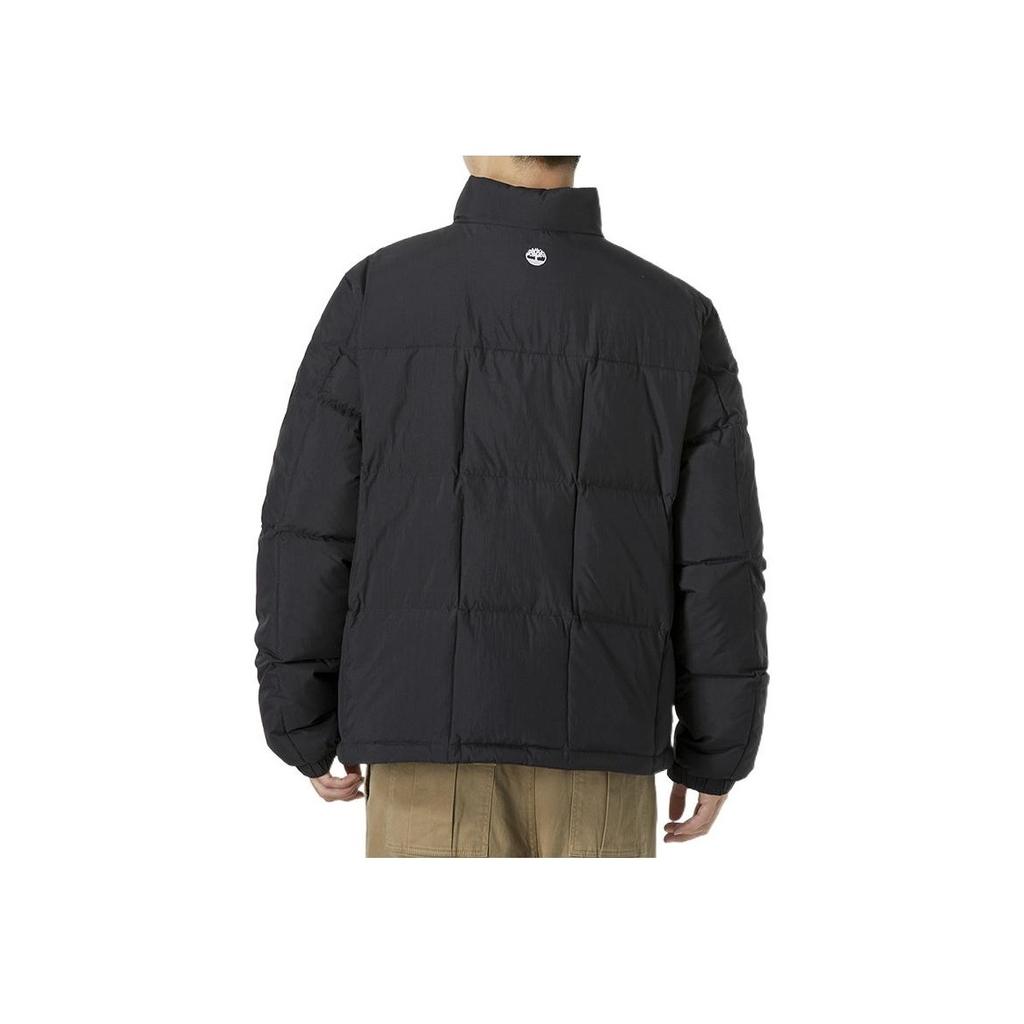 Timberland Fw22 Solid Color Patch Zipper Down Jacket Men Jacket Black A5VED-001