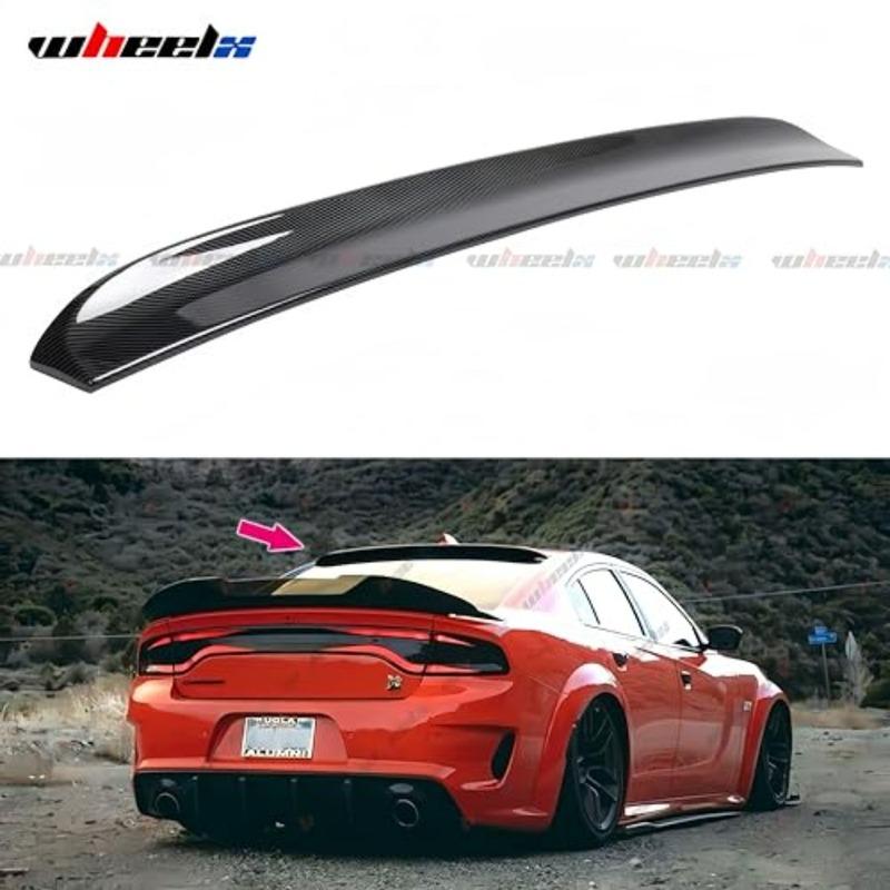 Tylny Spoiler Dachowy do Dodge Charger 2015-2023 Wszystkie Modele, Skrzydło w Stylu Duckbill Wzór Włókna Węglowego dla GT Pursuit R/T