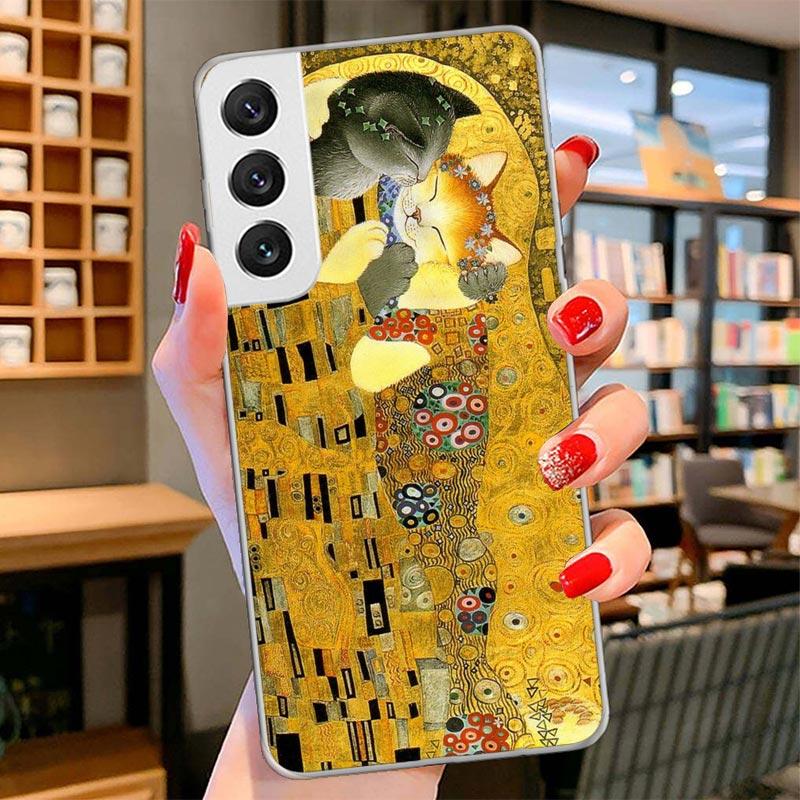 Kiss by Gustav Klimt Desig Cover Phone Case For Samsung Galaxy S26 S25 Edge S24 Ultra S23 S22 Plus S21 S20 FE Soft Fundas Shell
