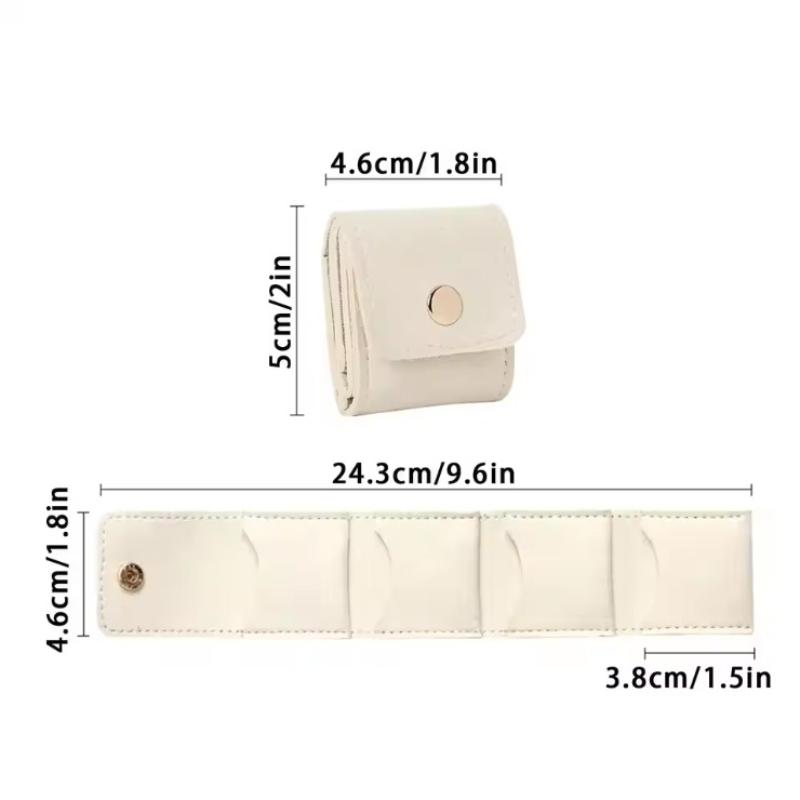 4 Fächer Schmuckaufbewahrungstasche Tragbare Mini-Schmucktasche Ohrringe Halskette Ring Organizer Tasche Reise Schmuckaufbewahrungskoffer