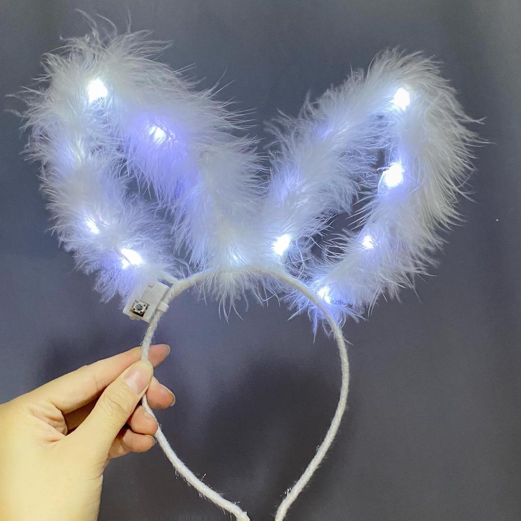 Luminous Feather Rabbit Ears Headband - Graduation Gift