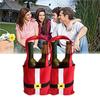 6Pcs Xmas Red Wine Bag Red Black Classic Candy Pouches Large Festival Handbags Kitchen Office Decorations Christmas Props