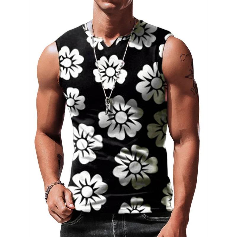 Canotta casual da uomo con scollo rotondo e comoda