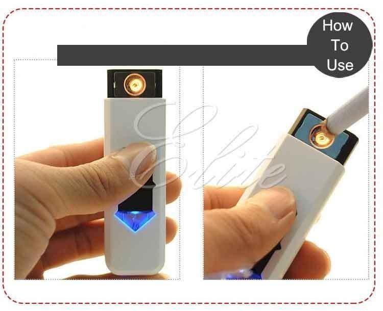 New Usb Slim Rechargeable Cigar Cigarette Flameless Lighter Lighter Electronic Lighters