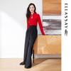 ELLASSAY Women's Elegant Wide-Leg Pants with Disc Buckle Waist