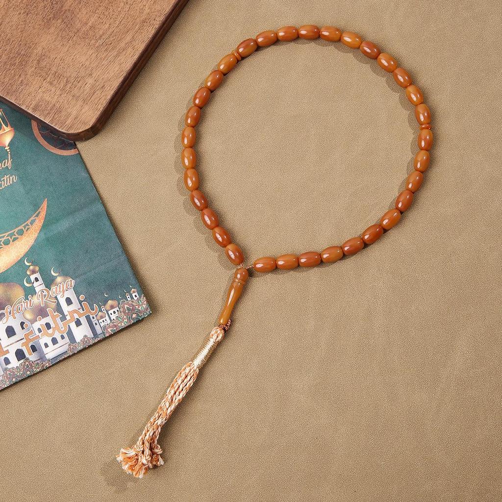 Hui Muslimischer 33-Perlen-Tasbih Gebetsperlen mit arabischer Quaste