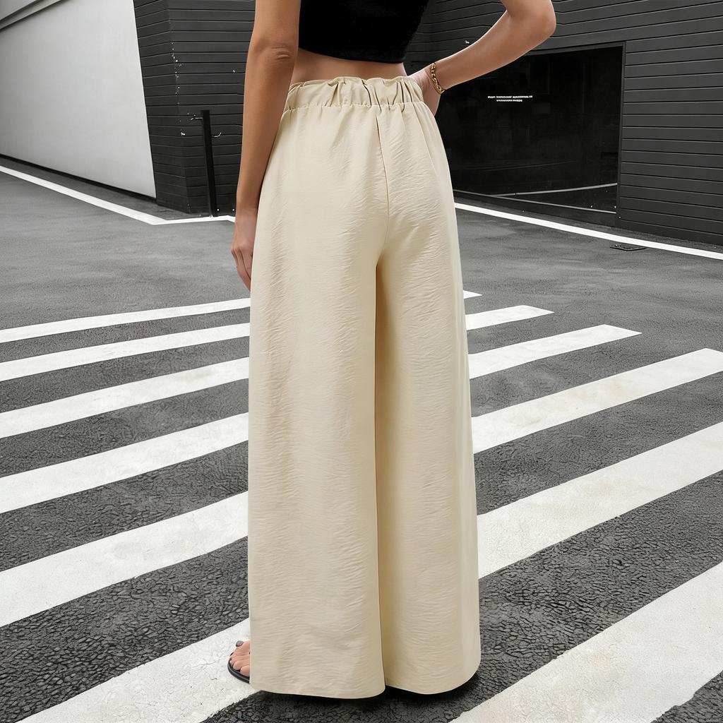Women's Loose Wide-Leg Pants, Casual Loose-Fitting Pants With Pockets