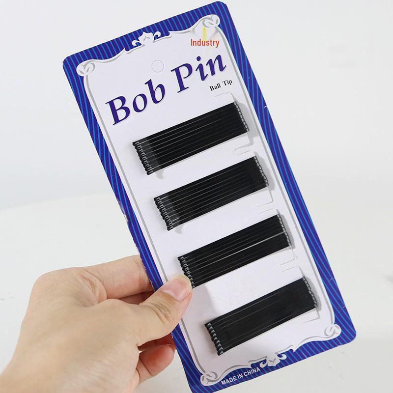 Korean Style Black Metal Hairpins - Thin, Small Clips for All Hairstyles