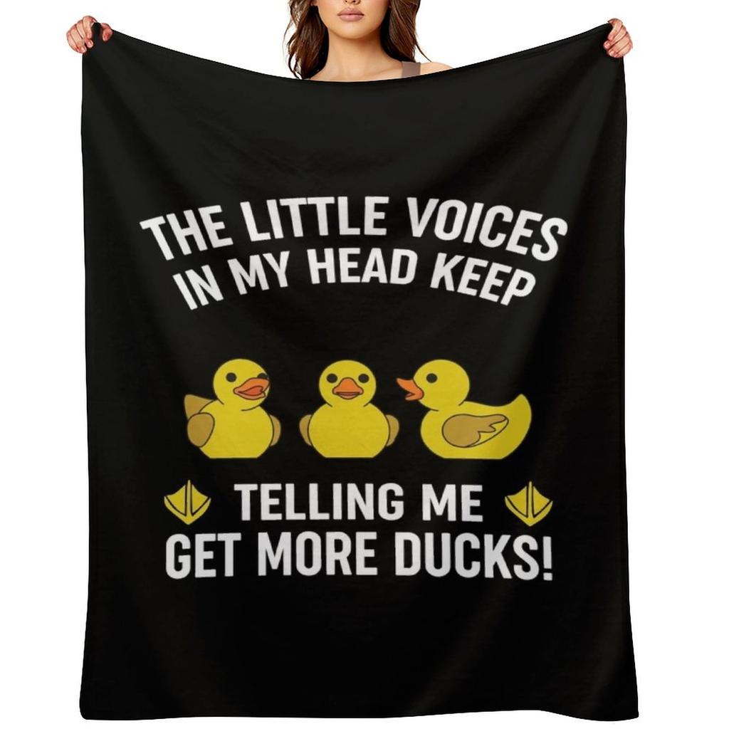 Funny Rubber Duck Quack Duck Throw Blanket Decoratives Personalized Gift Summer for sofa Blankets