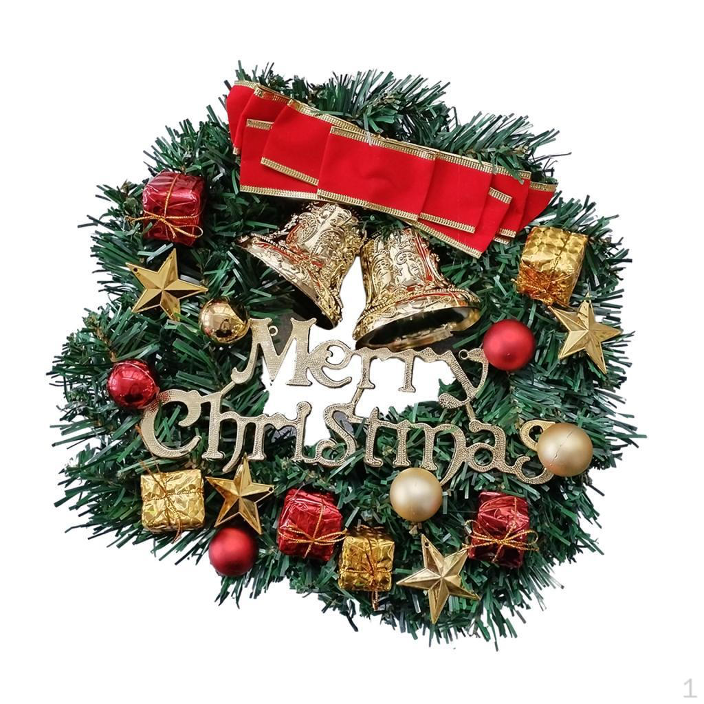 Artificial Christmas Wreath Front Door 30cm Housewarming Holiday Garland Decoration for