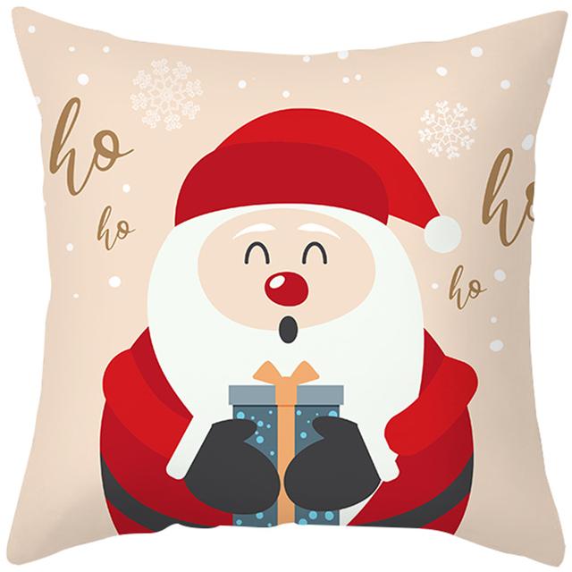 Christmas Cushion Cover Gnome Santa Sleigh Sofa Pillowcase  Decorations Navidad