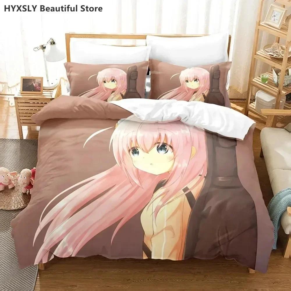 Bocchi The Rock Anime 3D NEW Duvet Cover Pillowcase Bedding Set Adult Boy Girl Bedroom Decoration Children Single Double Large