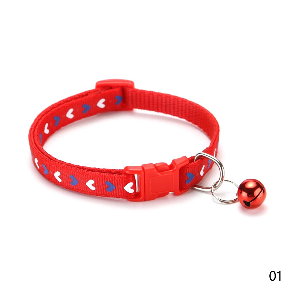 Süßes Herzmuster Haustierglöckchenhalsband Verstellbar Für Welpenhund Buntes Katze Schnallenhalsband Haustierzubehör Welpenhunde Katzen Zubehör