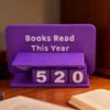 Book Counter Bookshelf Decoration Reading Counter Books Read Counter Portable Reading Display Decor Challenge Reading Trackers