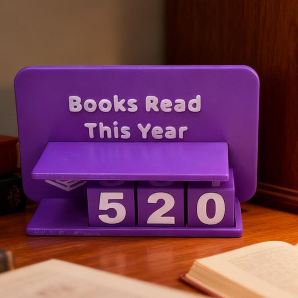 Book Counter Bookshelf Decoration Reading Counter Books Read Counter Portable Reading Display Decor Challenge Reading Trackers