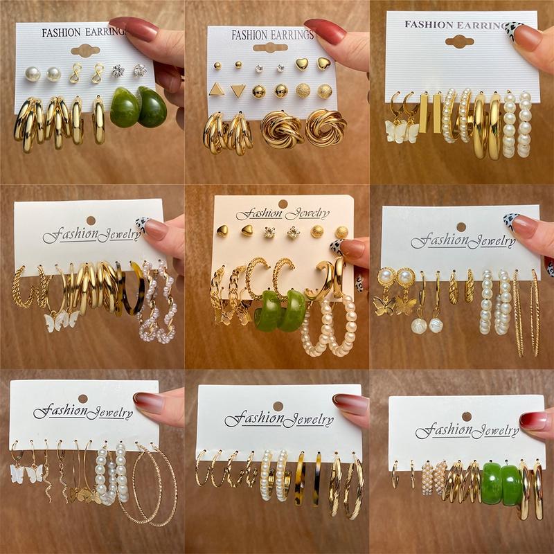 iF ME Fashion Earrings Butterfly Heart-shaped Hoop Earrings for Women Accessories Jewelry