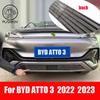 For BYD Atto3 Ev Yuan Plus 22-24 Front Lower Grill Cover Trims Accessories Car Lower Mesh Grill Grille Cover Trim Aluminum Alloy