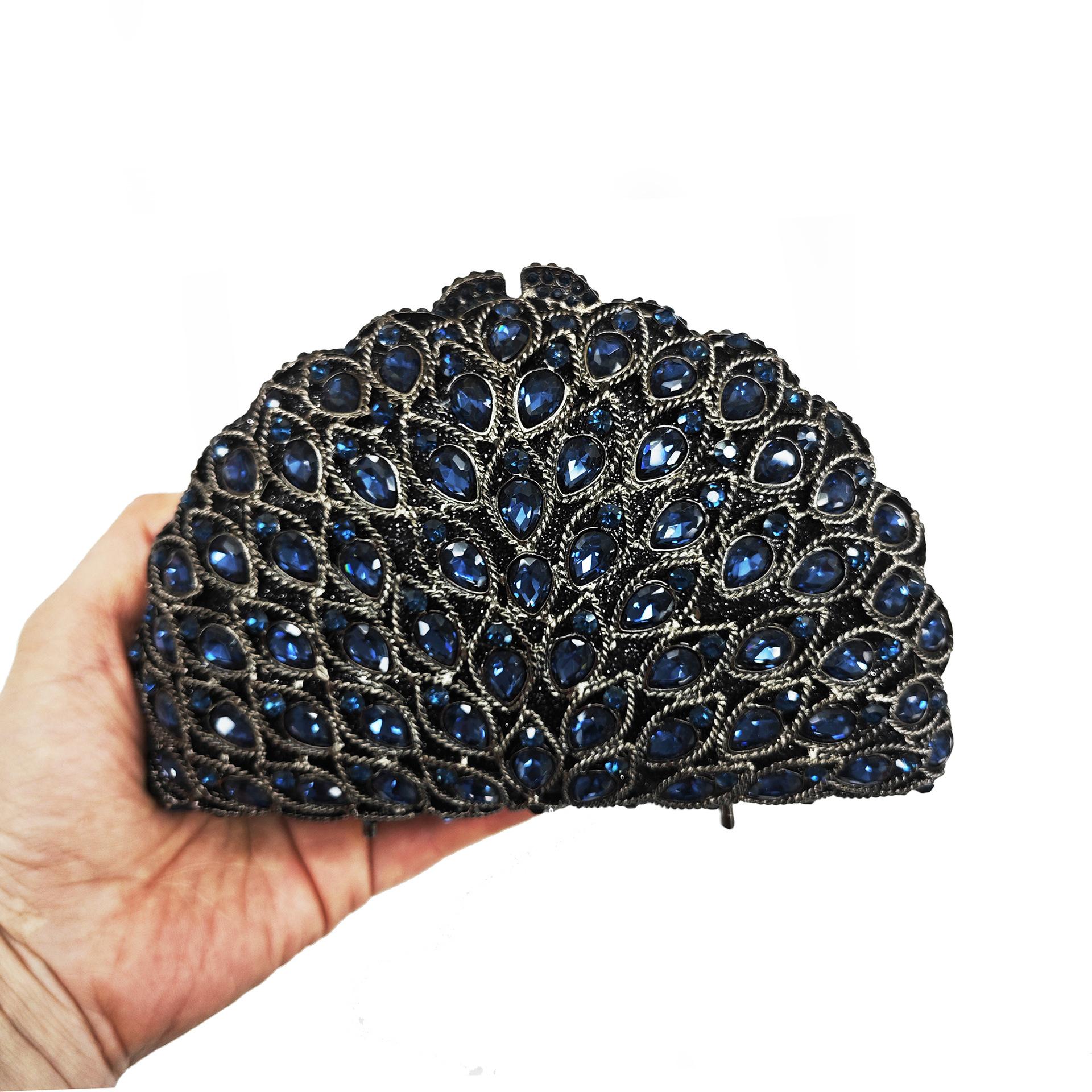 

Lady Multi Color Gems Clutch Crystal Evening Handbag Women Party Prom Bag Bridal Clutches Wedding Purse for Banquet