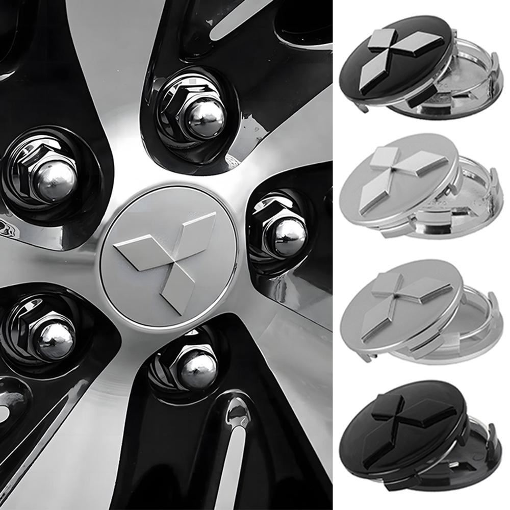 4Pcs Car Wheel Center Hub Caps Badge Accessories For Mitsubishi 9 Ralliart X ASX L200 Colt Outlander Pajero Lancer Eclipse Cross QS1