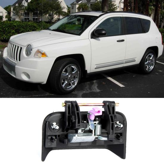 Automobile Door Handle Left Side Sensitive Matte Left Rear Side Replacement Door Handle 05115827AF for Jeep Compass 2007-2016