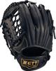 ZETT Youth Baseball Softball Ground Hero Black BJGB76545F Glove, All-Around, Left-Handed Throw, (1900), Size M,