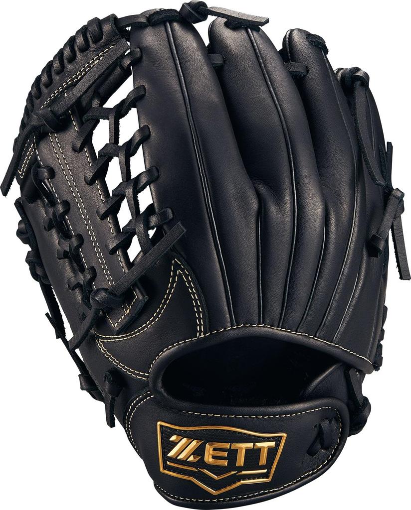 ZETT Youth Baseball Softball Ground Hero Black BJGB76545F Glove, All-Around, Left-Handed Throw, (1900), Size M,