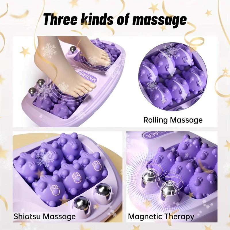 Dual wheel foot massage tool with magnetic beads, for the feet+hand+shoulders+neck to relieve headaches and prevent fasciitis