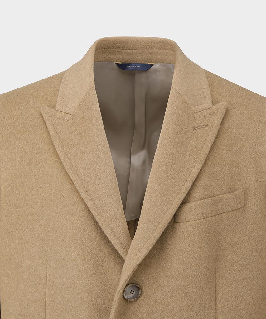 Brooks Brothers Classic Camel Coat (Camel) (Bbcsmf21985Ew)