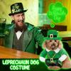 St. Patrick's Day Dog Costume Walking Leprechaun Dog Costume Irish Funny Pet Outfit with Arms Irish Holiday Day Outfit Accessories for Cat Doggy