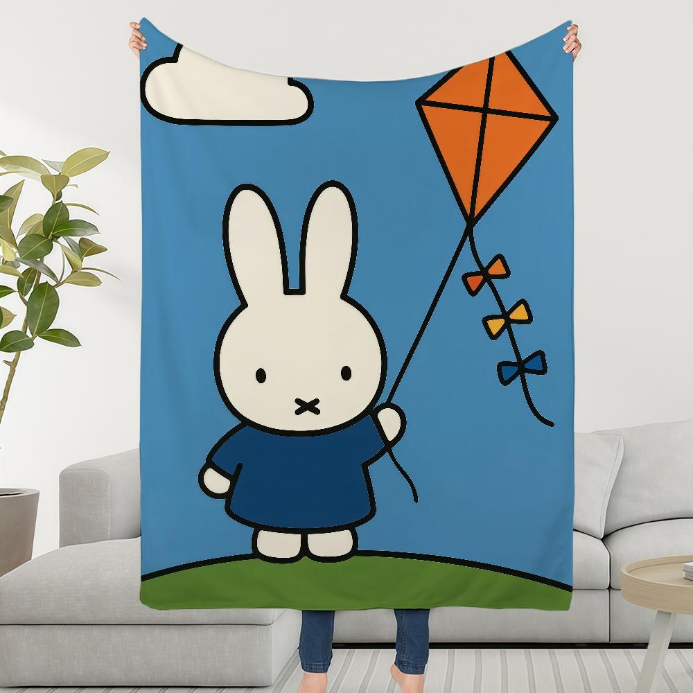 Cute Cartoon M-MiffyS-ES Rabbit Blanket Soft Warm Furry Throw Super Kids Toys Bed Sofa Car Cradle