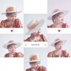 White Flat Top Wide Brim Panama Straw Hat Women Ins French Korean Retro Versatile Sunshade Resort Beach Top Hat