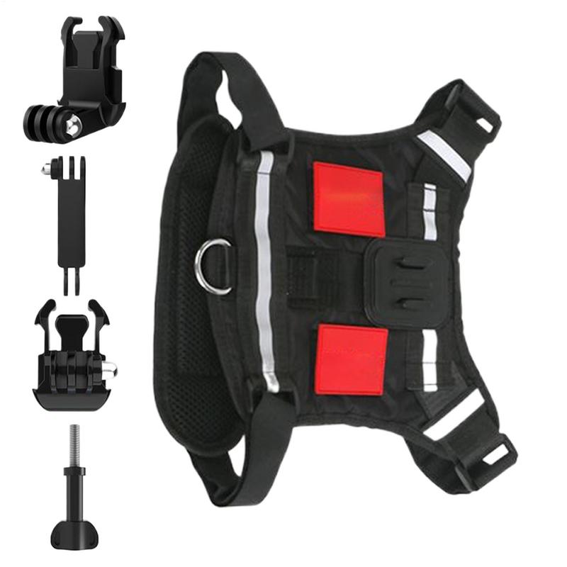 Dog Harness Soft Adjustable Dog Harness Vest Pet Chest And Back Fixation With Mounting Base Small Animal Accessories For