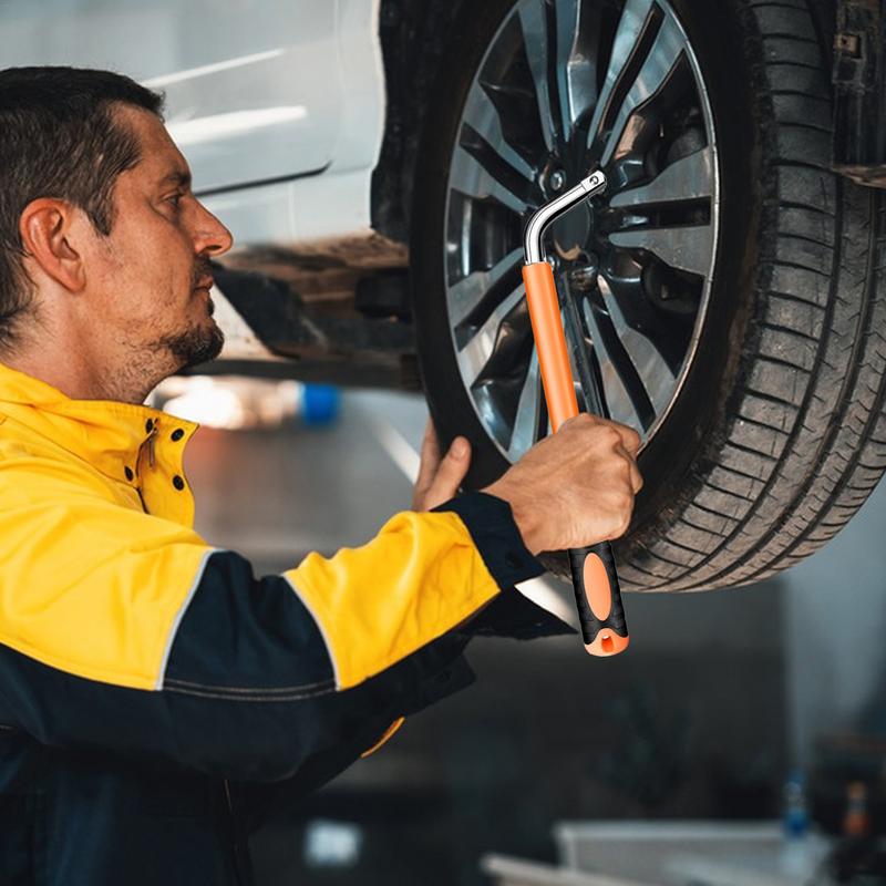 Wysuwany teleskopowy klucz do kół Uniwersalny klucz do opon samochodowych Narzędzie do demontażu Klucz typu L z wygiętym ramieniem Narzędzia motoryzacyjne