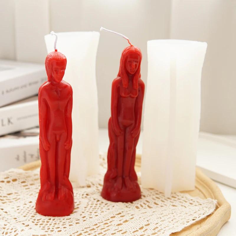 3D Fashion Human Silicone Candle Mold DIY Men and Women Sculpture Plaster Resin Crystal Casting Molds Home Decoration Crafts