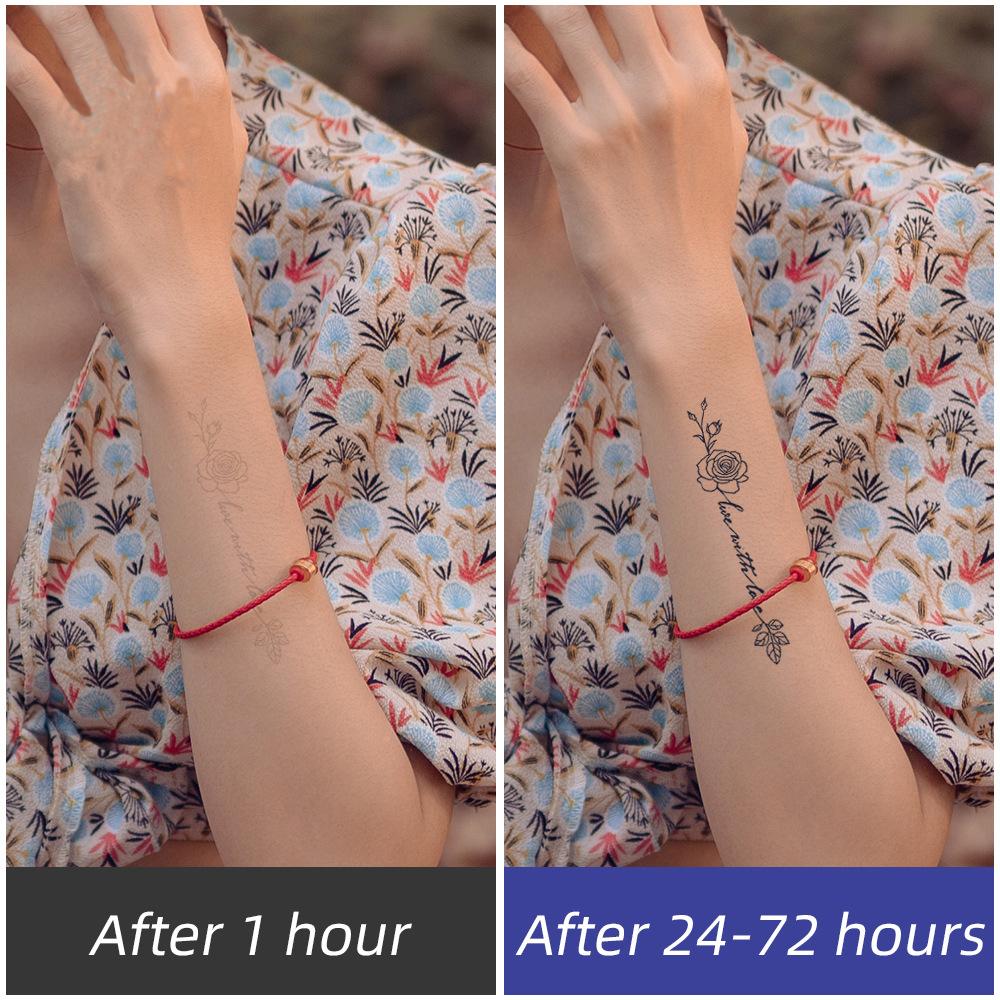 1 Sheets Semi Permanent Realistic Waterproof and Removeable Herb Tattoo Women's Back Tattoos Long Lasting