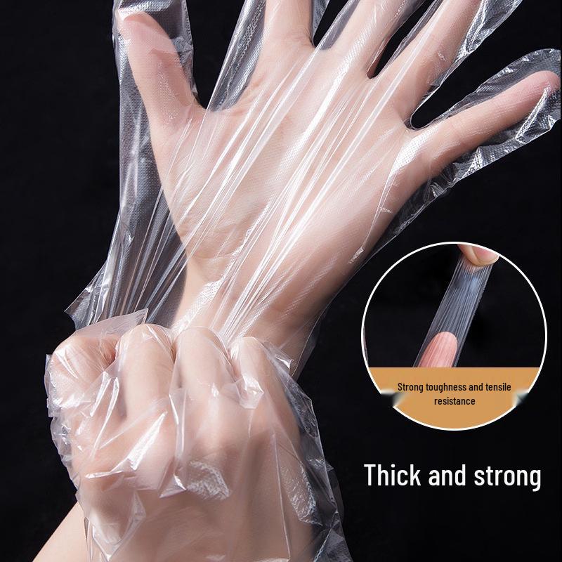1000 Disposable Food-Grade Transparent Plastic Gloves for Kitchen, Catering, Hairdressing, Household Use