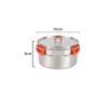 Poêle à frire/Casserole en acier inoxydable 304 Ustensiles de cuisine d'extérieur Poignée pliable Pot de cuisson non revêtu Pot de camping Pot de pique-nique portable
