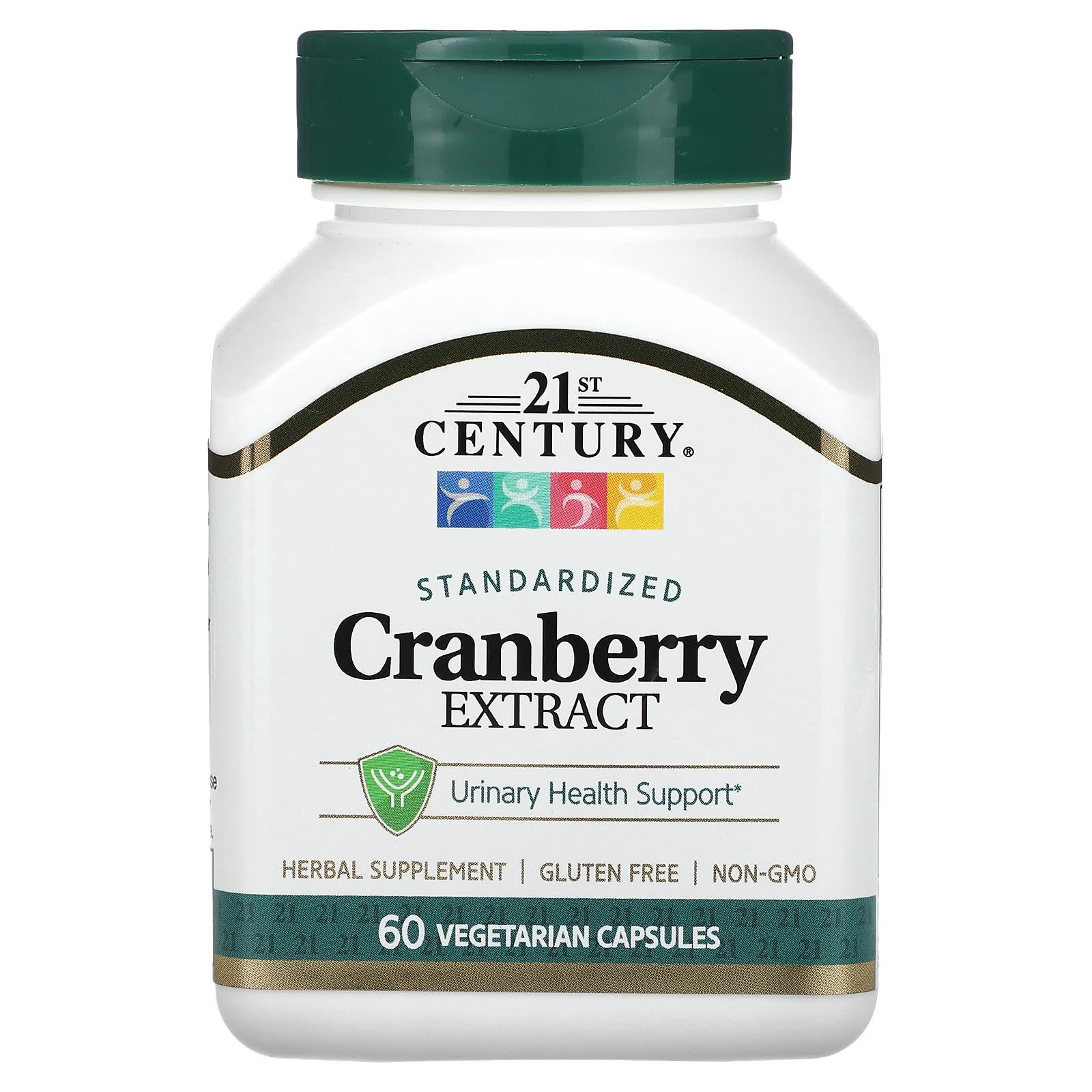 

21St Century, Cranberry Extract, Standardized, 60 Veggie Caps