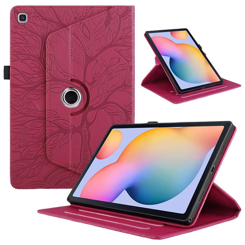 Pouzdro pro Samsung Galaxy Tab S6 Lite 10.4 3D stromový embosovaný otočný stojánek s otočným stojánkem o 360 stupňů Tablet pro Samsung Tab S6 Lite Kryt