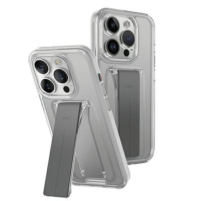 Uniq Heldro Mount Case With Stand Iphone15 Pro Max 6.7 Transparent/Lucent Clear