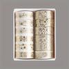 12 Rolls Golden Plant Flower Series Washi Tape Golden Foil Decorative Hand Account Sticker DIY Material Beauty Tape