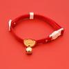 Besticktes rotes Haustierhalsband Chinesisches Neujahr Verstellbares Katzenhalsband mit Glocke Jahr des
