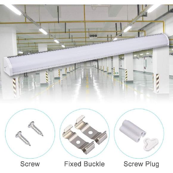 LED Ceiling Light Fixture, 2FT/3FT/4FT Waterproof Tube Light for Bathroom, Kitchen, Corridor, Garage, Warehouse, Basement, Vanity and Office