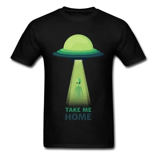 Funny UFO Alien Tshirts Women Heel Home Men Tshirt Fashion Graphic Adult Clothing Shirt Harajuku Casual Street Tops Ropa Mujer