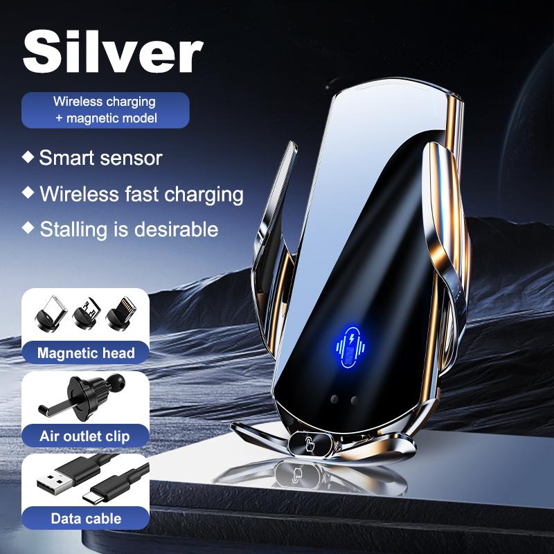 15W Wireless Charging Car Air Vent Phone Mount Car Wireless Phone Holder for iPhone 15 14 13 12 Xiaomi Samsung