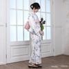 Kyoto Kimono Yuzen Women's Yukata and Obi Set, 2-Piece Floral Summer Kimono (Ivory with Peony)