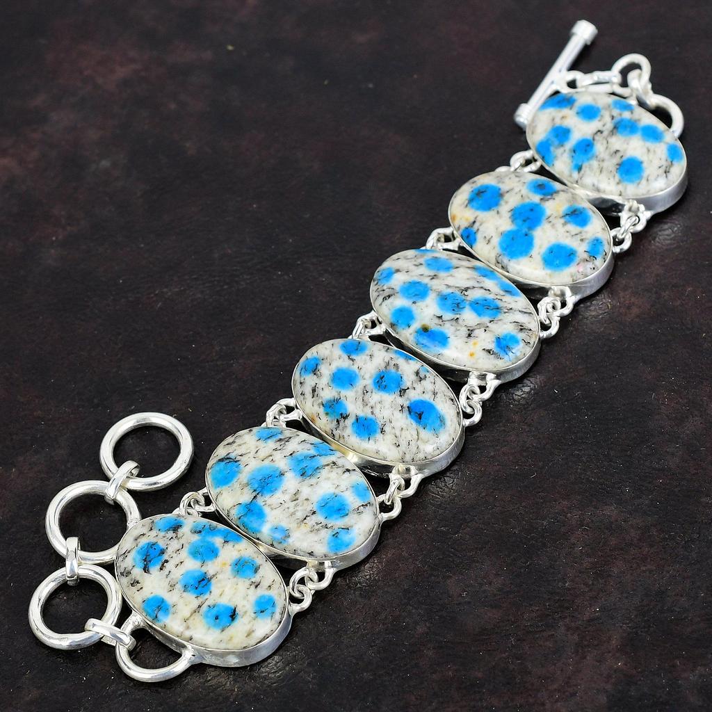 K2 Jasper Gemstone Bracelet Handmade Unique Bracelet Birthstone Jewelry 925 Sterling Silver Bracelet Adjustable Chain Bracelet Wedding Gifts