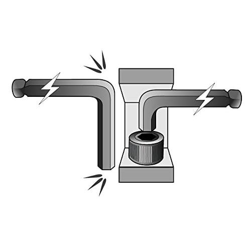 Made in USA, BONDHUS Hex Stubby Ball Point L-Wrench, Extra Long, 3mm, Short End: 11mm, Long End: 130mm, Plated, SBL3MM, No. 16756