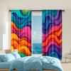 2 Pcs   Versatile Polyester Transparent Curtains for Home Decoration Rainbow for Use In Bedrooms and Living Rooms